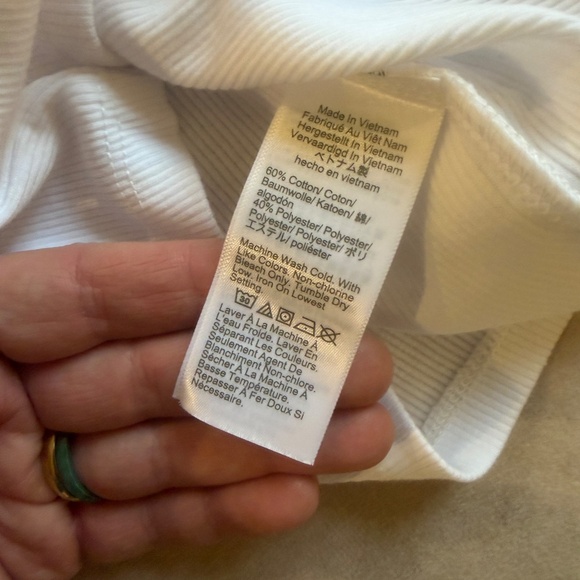 J. Crew Factory High-neck ribbed tank top • size XS • NWT • BG877 • white - Picture 7 of 8